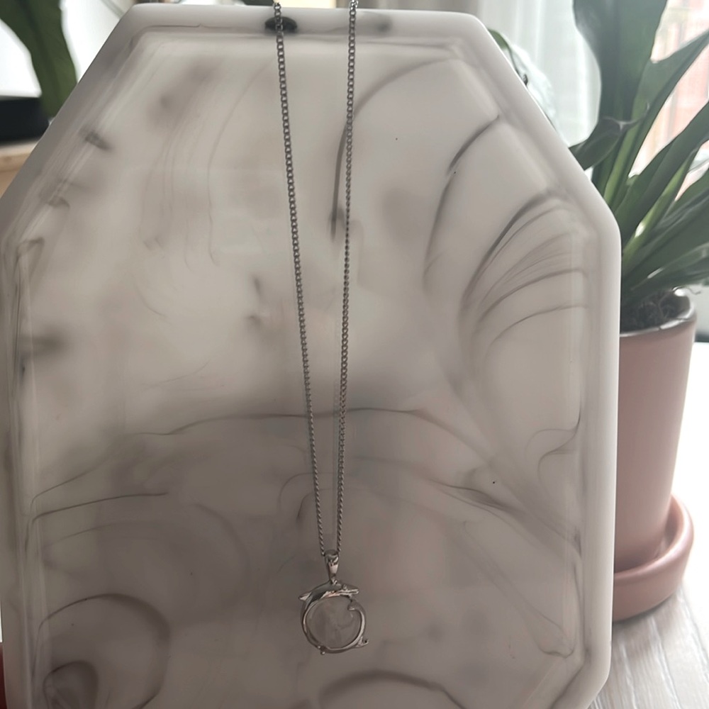 Vintage Dolphin Orb Necklace